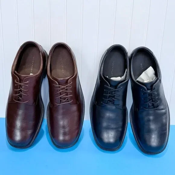 2 Pairs Rock port Oxford Shoes – Black & Brown | Perfect for Office & Events 👔 - Picture 9 of 17